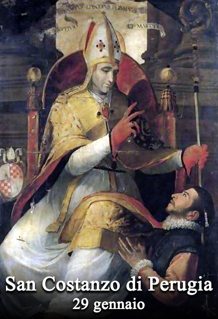 Il 29 gennaio si venera:
 San Costanzo di Perugia